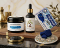 The Royal Moroccan Nila Brightening Set – Argan Oil, Nila Black Soap & Nila Soap Bar (+ FREE Aker Fassi Clay Pot)