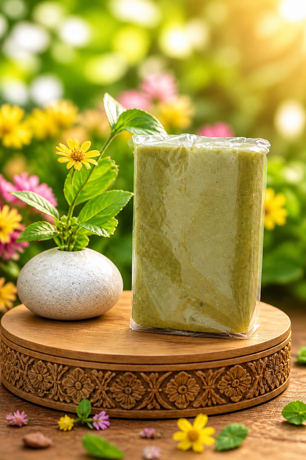 Artisanal Moroccan Henna Soap Bar – Clarifying & Skin-Softening Hammam Cleanser