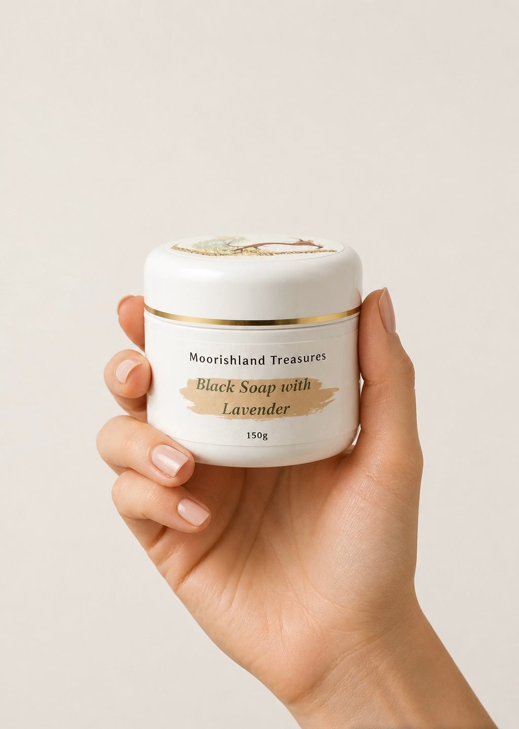 Authentic Moroccan Lavender Beldi Black Soap – Calming & Exfoliating Hammam Cleanser