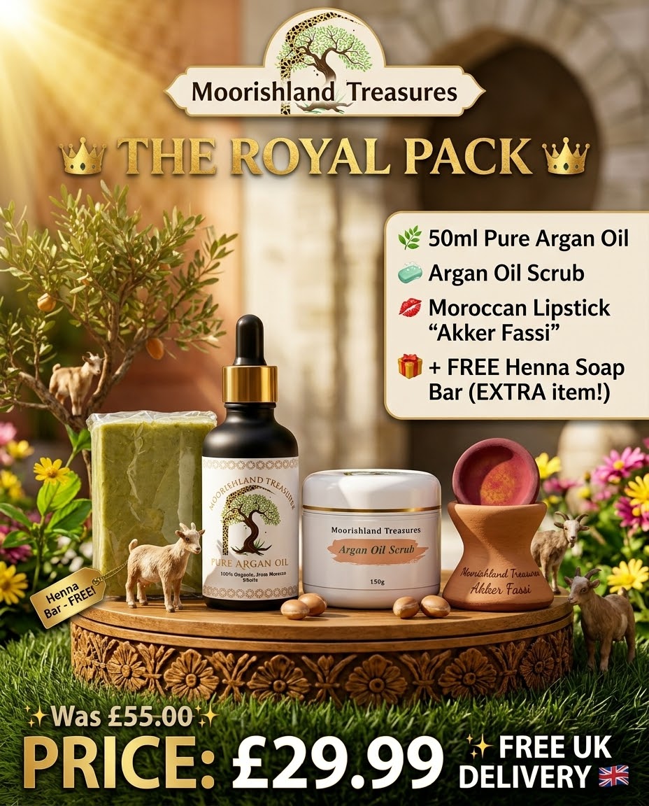 Imperial Moroccan Pack argan oil set with free henna soap bar